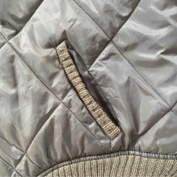 One Step Up brown zip up puffy vest jacket coat fur hood women’s 2X pockets - Picture 7 of 10